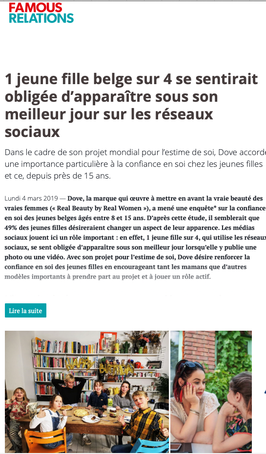 Article Famous Relations sur Imparfaites